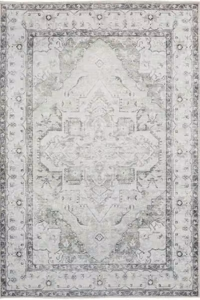 Kukoon Large Rectangular Area Rug in Green, Washable and Non-Slip, W/D/H: 160 x 230 cm