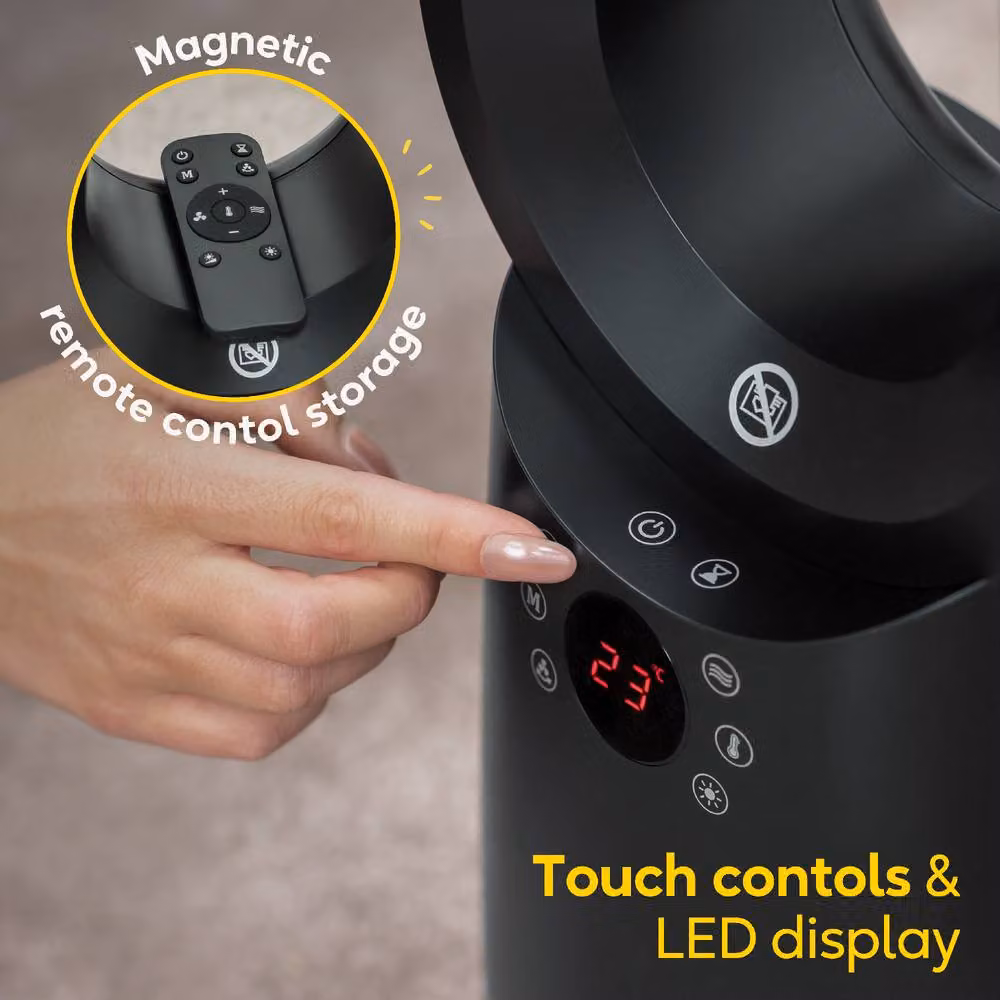 Russell Hobbs 2000W Bladeless Cooling Fan and Heater with Remote Control and Timer in Black, RHBHC2030B – 8