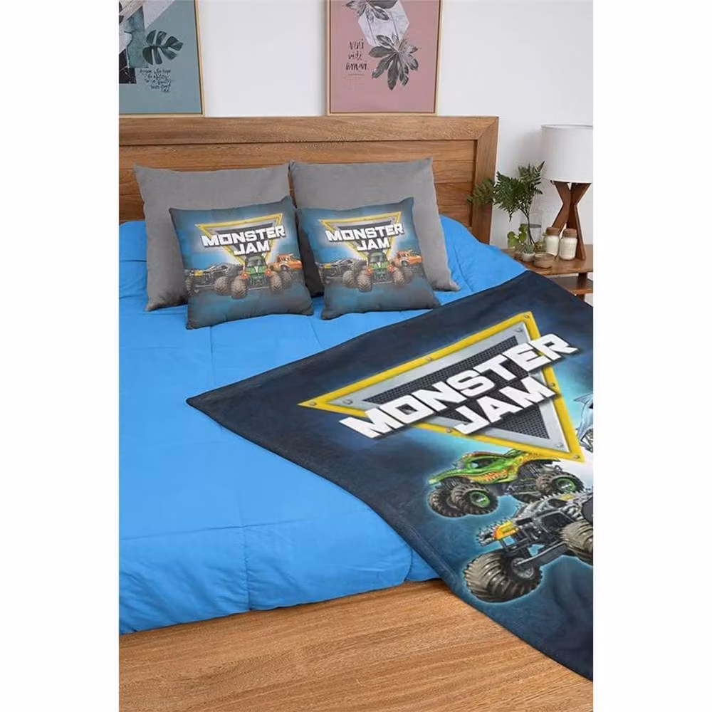 Monster Jam Multicolour Fleece Baby Crib Blanket – 3