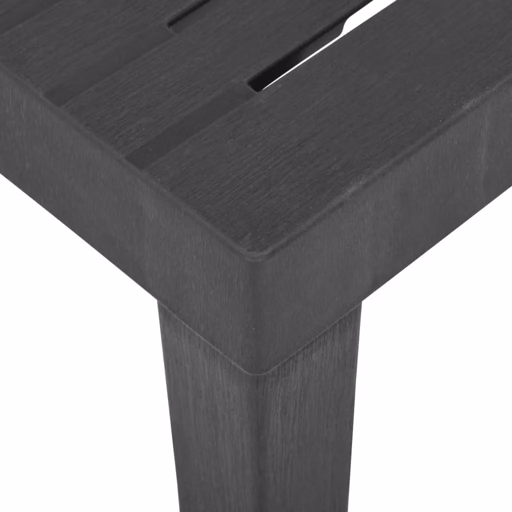 Berkfield Home Grey Plastic Garden Table W/D/H: 79 x 65 x 72 cm – 3