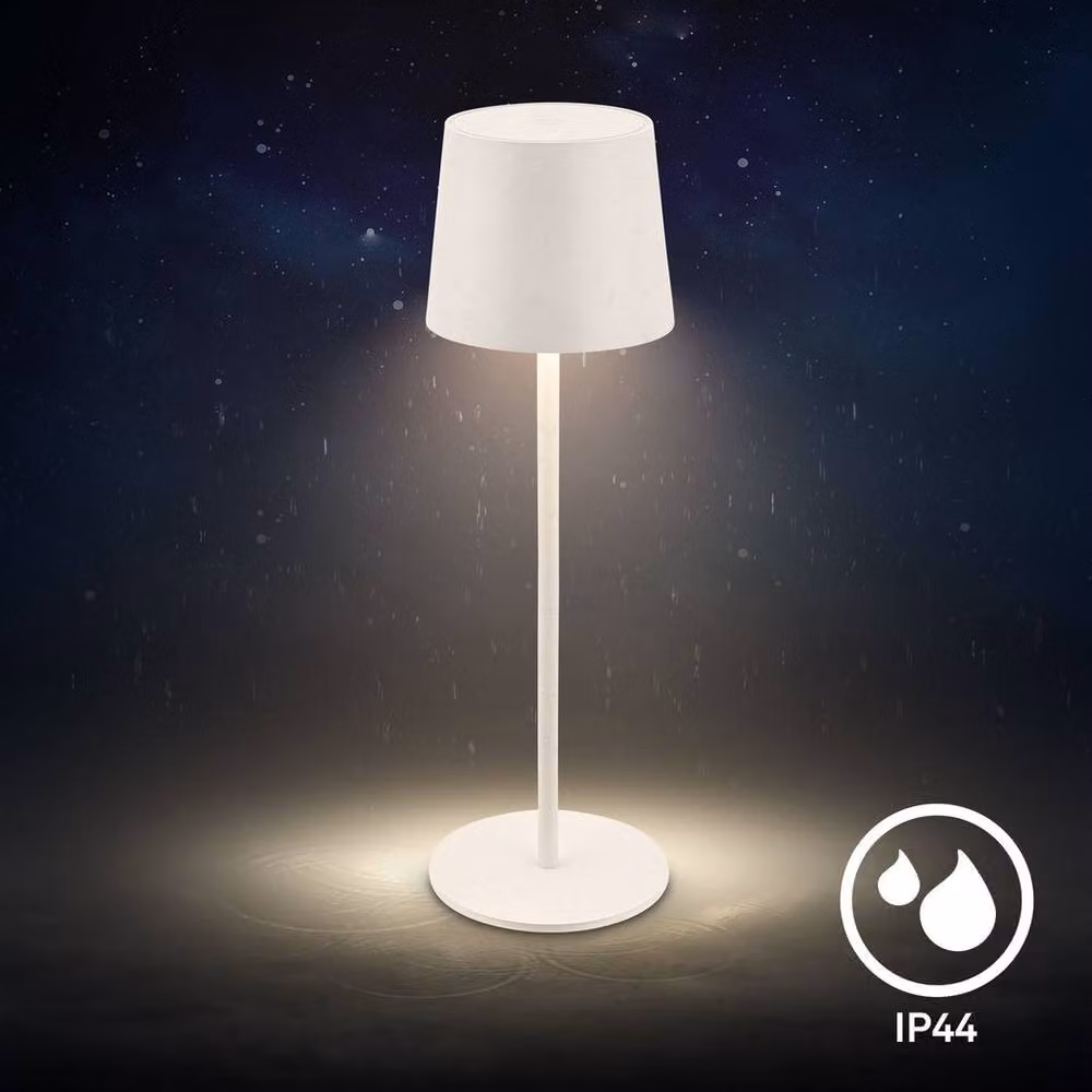 Briloner Rechargeable LED Table Lamp, Dimmable Touch Control Reading Light in White – 6