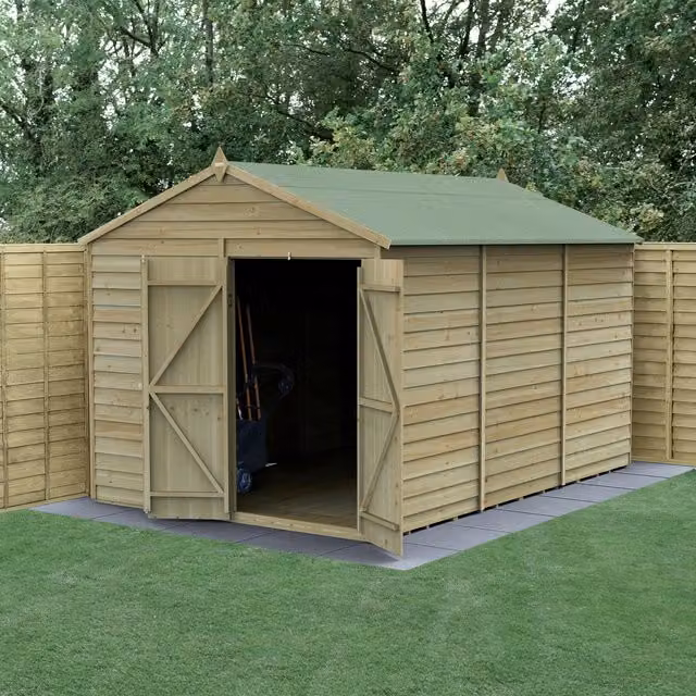 4LIFE Apex Brown Wooden Gable Shed with Foundation and Window