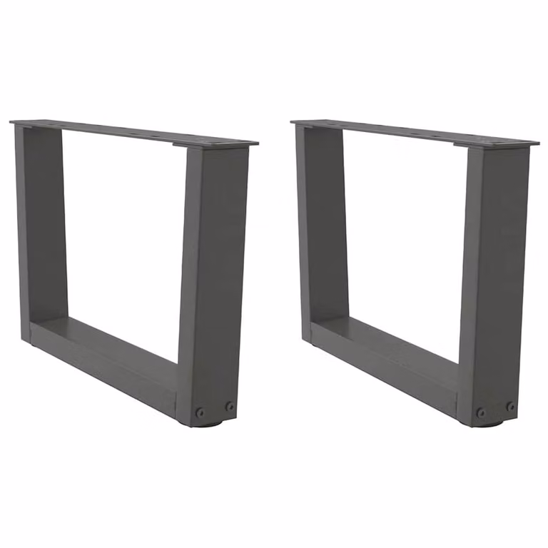 Berkfield Home V-Shape Dining Table Legs, 2 Pieces, Anthracite Grey Steel, W: 60 cm, H: 30-31.3 cm