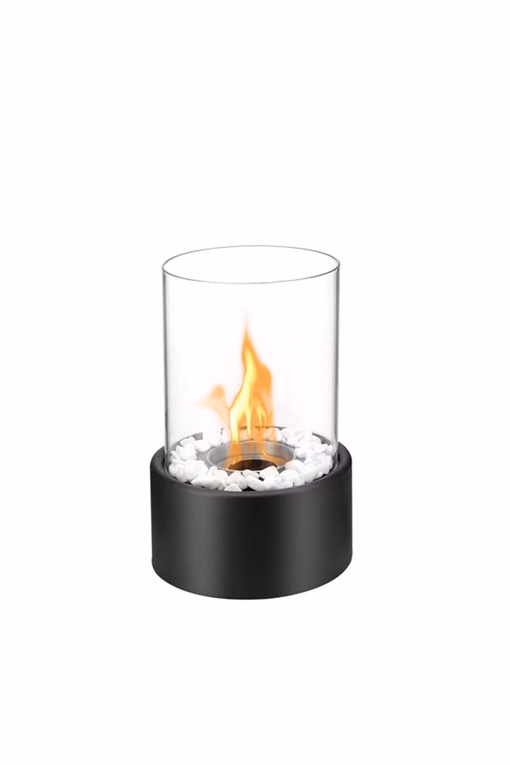 Living and Home Freestanding Tabletop Ventless Ethanol Fireplace in Black – 5
