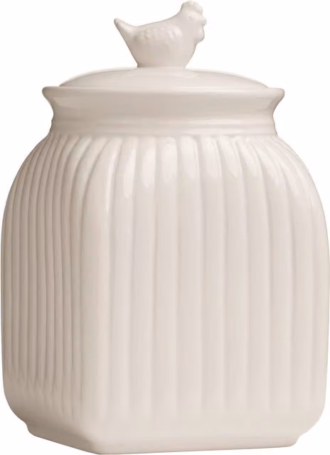 Orsina Airtight Ceramic Large Canister in Beige or White