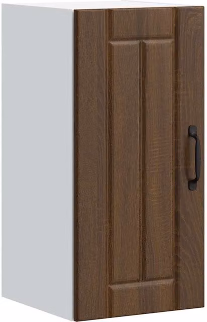 Berkfield Home Lucca Kitchen Wall Cabinet in Brown Oak with Glass Doors