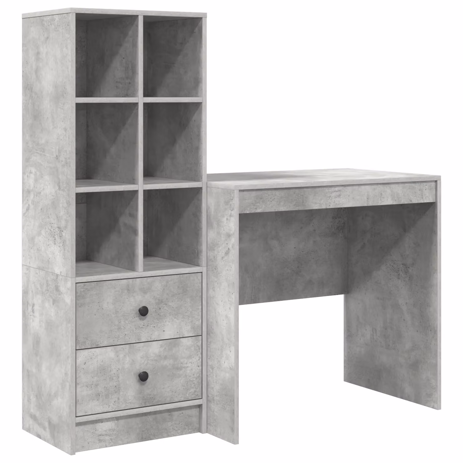 Berkfield Modern Writing Desk with Storage in Grey Engineered Wood – 2