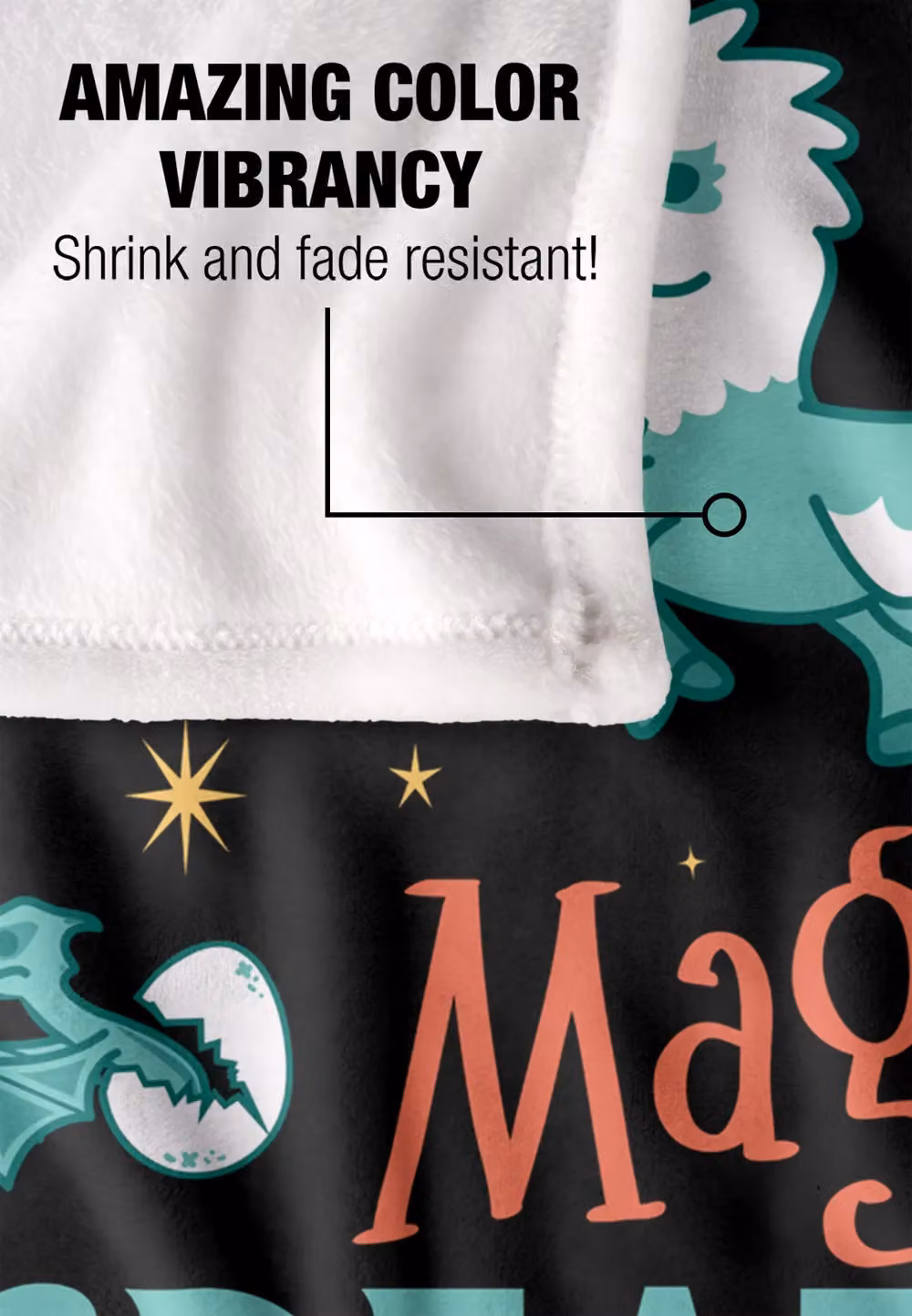 Logovision Harry Potter Magical Creatures Super Soft Fleece Throw Blanket, White and Multicolour, W/D/H: 152 x 127 x 1 cm – 4
