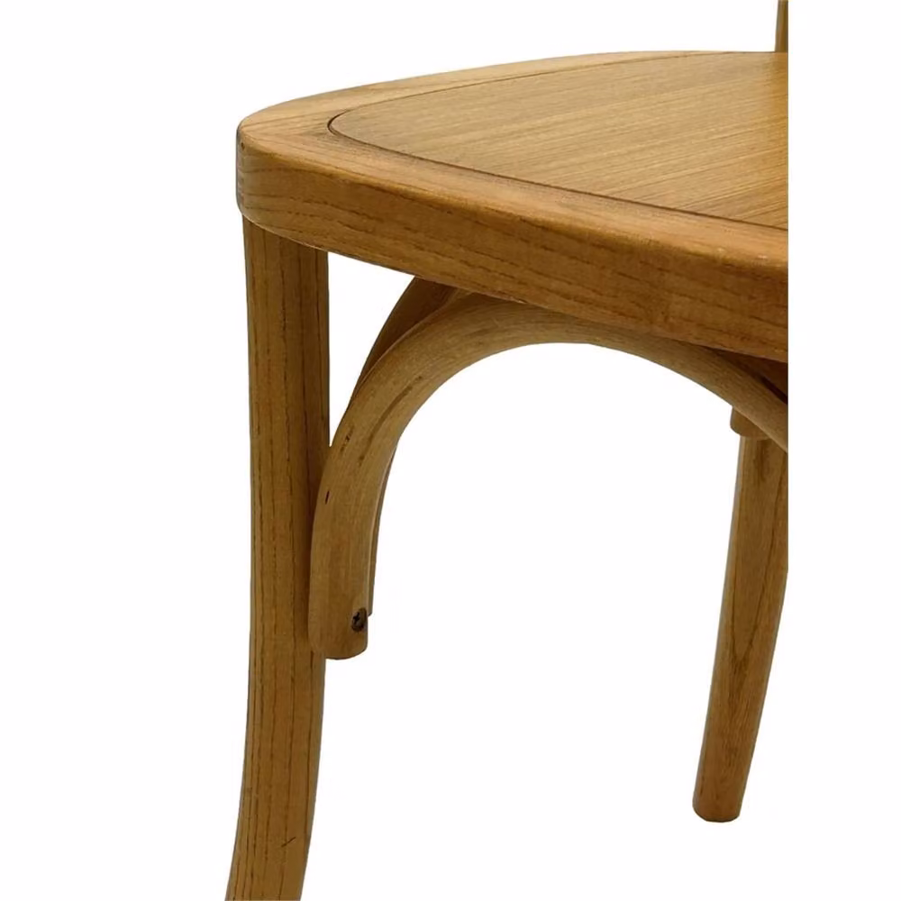 Nordara Set of 4 Brown Elm Wooden Bentwood Dining and Kitchen Chairs – 4