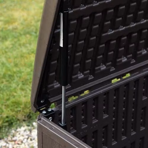 Garden Gear Brown Wood-Effect Plastic Garden Storage Box (492 Litre) – 4