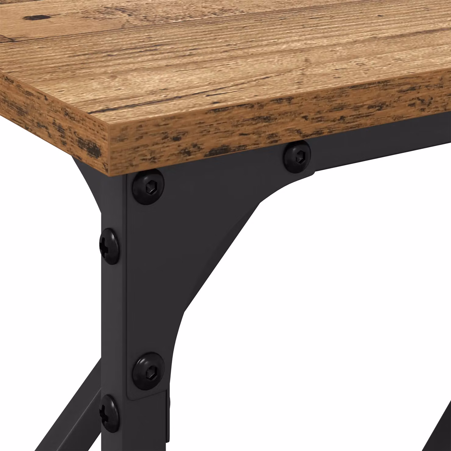 Berkfield Home Rustic Old Wood Console Table in Brown, W/D/H: 180 x 23 x 75 cm – 2