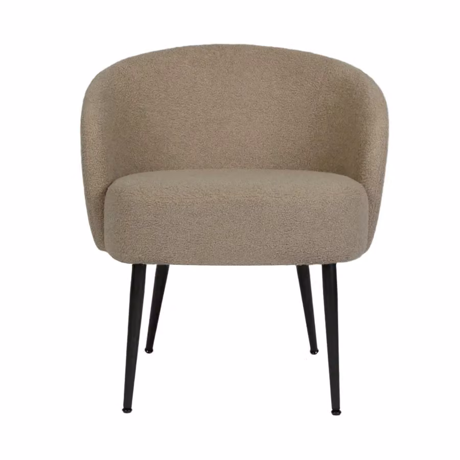 Home Garden Direct Comodo Armchair in Taupe Boucle Teddy Fleece Fabric – 2