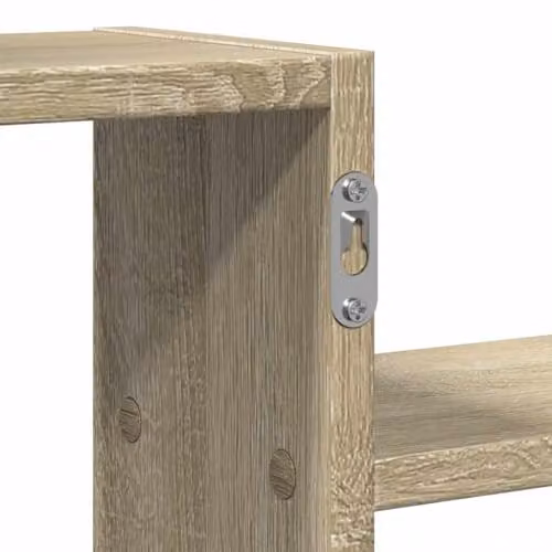 vidaXL Modern Wall Mounted Shelf in Sonoma Oak, W: 104 cm, D: 15 cm, H: 49 cm – 2