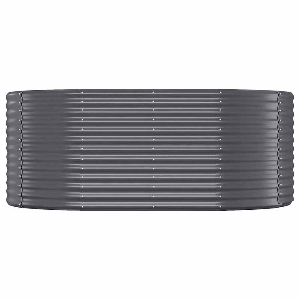 Berkfield Home Garden Powder-coated Steel Raised Bed in Anthracite Grey, W/D/H: 175 x 100 x 68 cm – 3