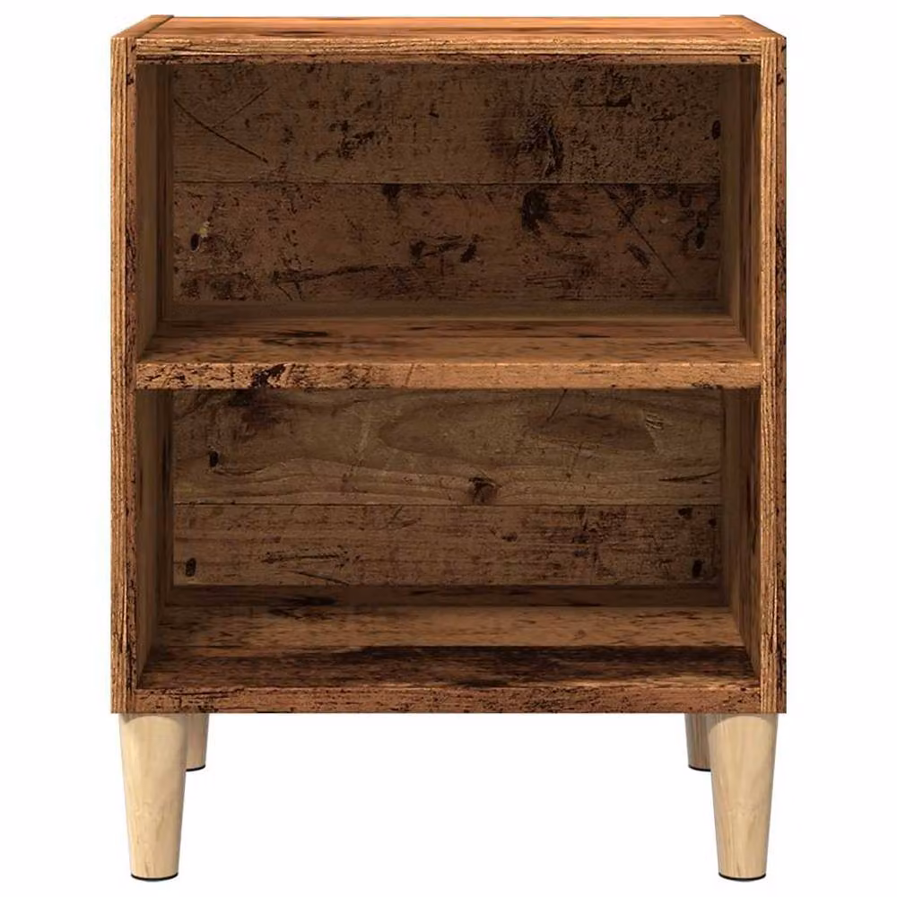 Berkfield Home Classic Bedside Cabinets, 2 Piece Set in Old Wood Brown, W/D/H: 40 x 30 x 50 cm – 3