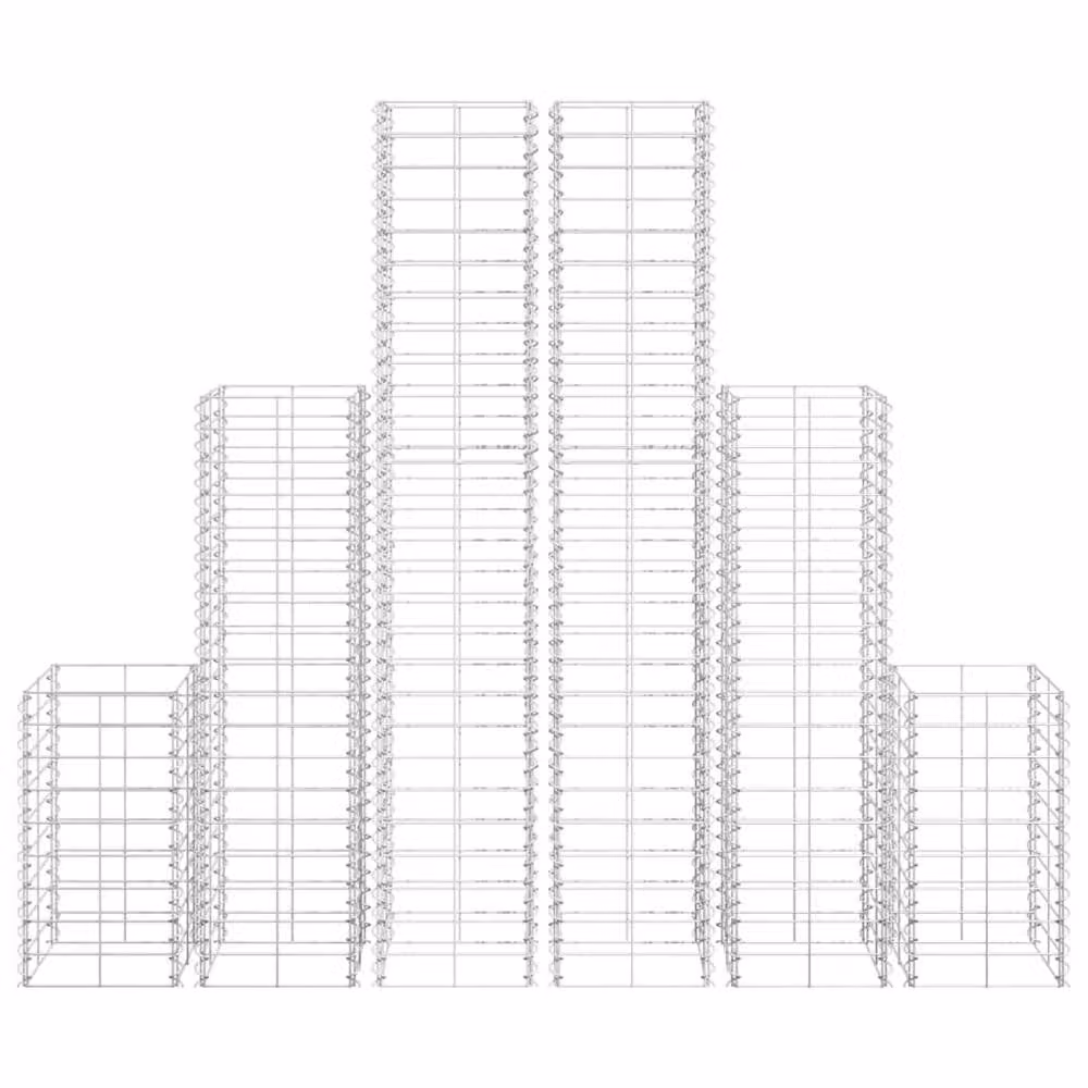 Berkfield Home 6 Piece Durable Galvanised Steel Gabion Set in Silver – 3