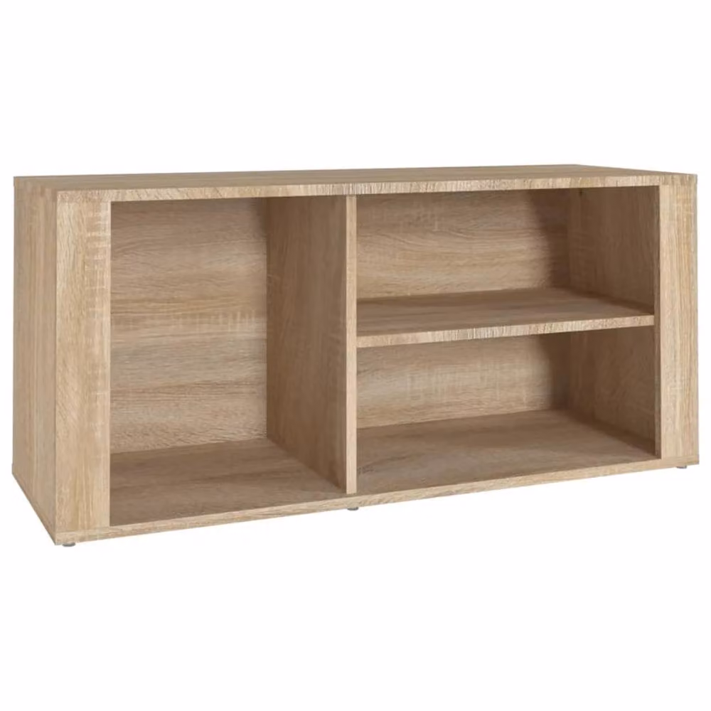 Berkfield Home Sonoma Oak Shoe Cabinet in Beige, W/D/H: 100 x 35 x 45 cm – 2