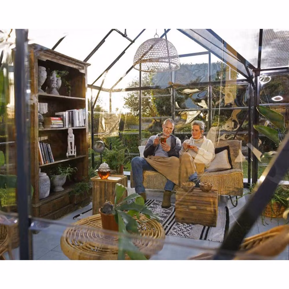 Palram Victory Orangery Garden Chalet Summer House in Grey, W: 365 cm, D: 305 cm, H: 269 cm – 2
