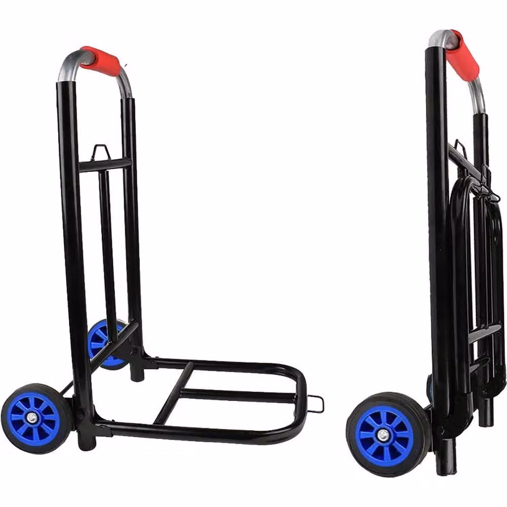 NESTLUNE Heavy Duty 2 Wheel Folding Hand Sack, Black, H 1000 cm x W 52 cm – 3