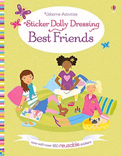 Usborne Sticker Dolly Dressing Best Friends Multicolour Paper Sticker Book