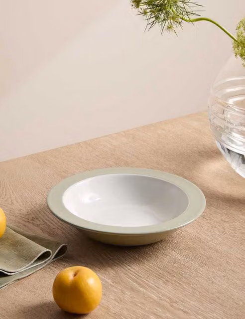 M&S X Kelly Hoppen Green Contrast Stoneware Pasta Bowl