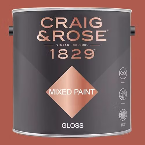 Craig & Rose 1829 Gloss Red Barn Paint, 2.5 l