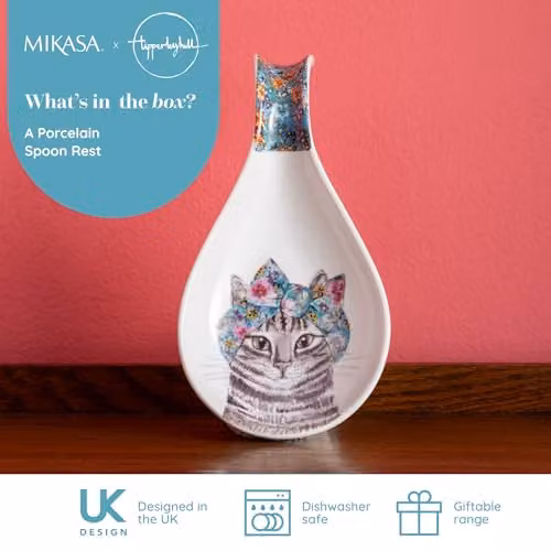 Mikasa Tipperleyhill Porcelain Spoon Holder with Multicolour Floral Design, W: 21 cm, D: 11 cm, H: 3 cm – 2