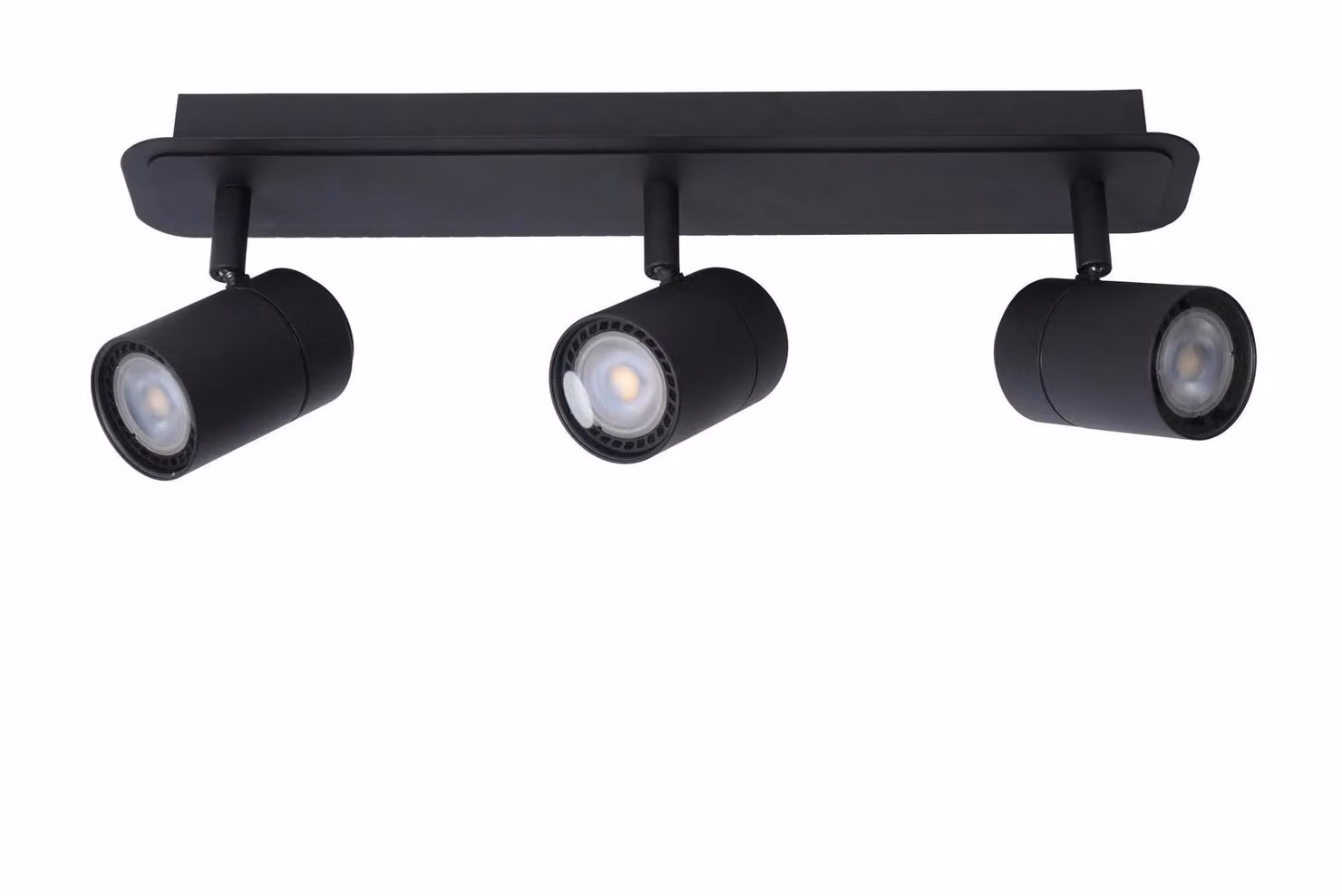 Lucide LENNERT Dimmable Rotatable Bathroom Ceiling Spotlight Bar in Black, GU10 – 2