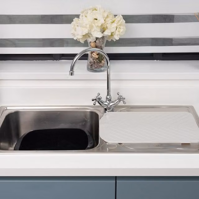 Addis Rectangular Dish Draining Mat in Light Grey