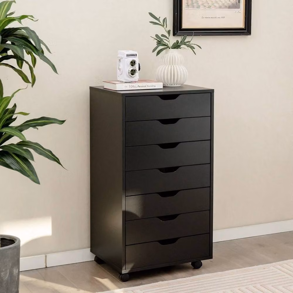 FORGEVIO 7-Drawer Mobile Storage Cabinet and Dresser Organizer in Black – 3