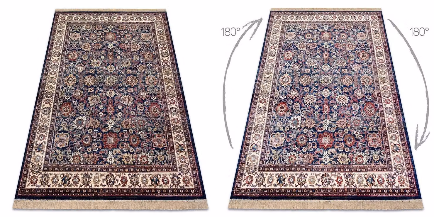 RugsX Windsor Oriental Blue Viscose Rectangular Rug W: 60 cm, D: 100 cm – 2