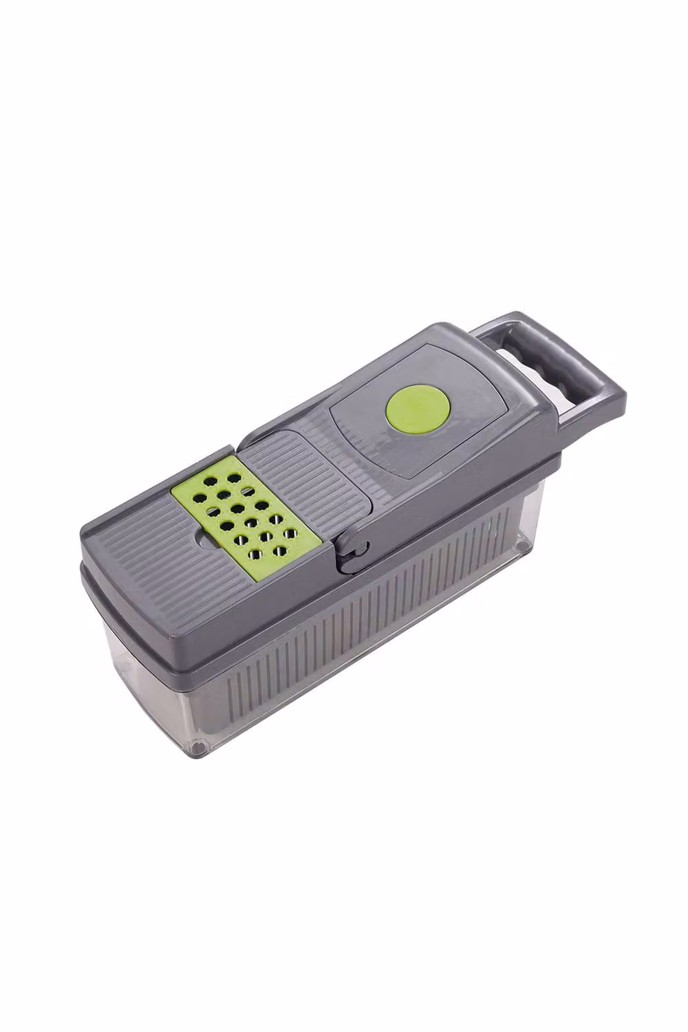 Garden Sanctuary Multifunctional Vegetable Slicer Set with Multiple Blades and Container in Grey – 2