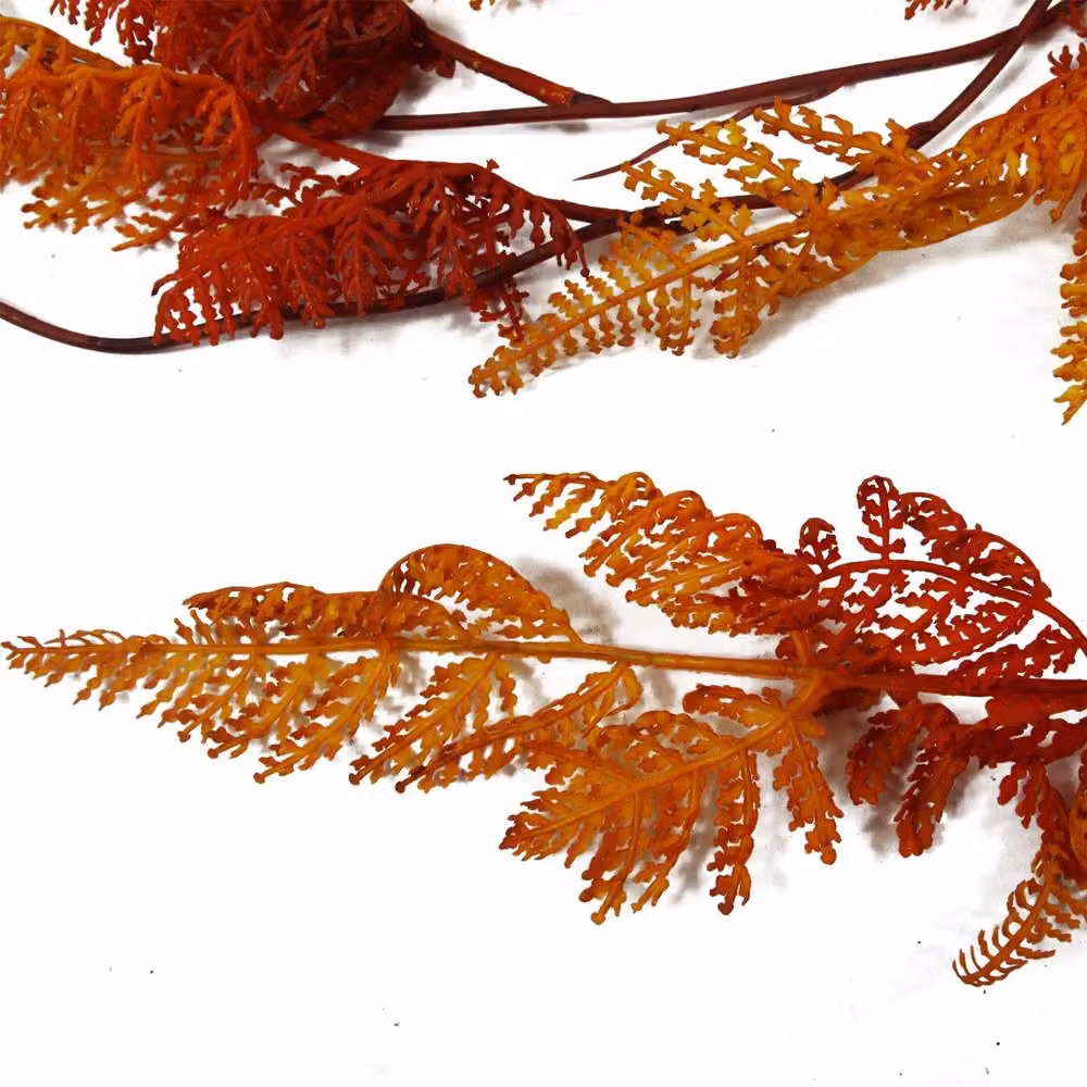 Botanik Artificial Hanging Maidenhair Fern Plant in Autumn Orange, 6 x 100 cm – 2