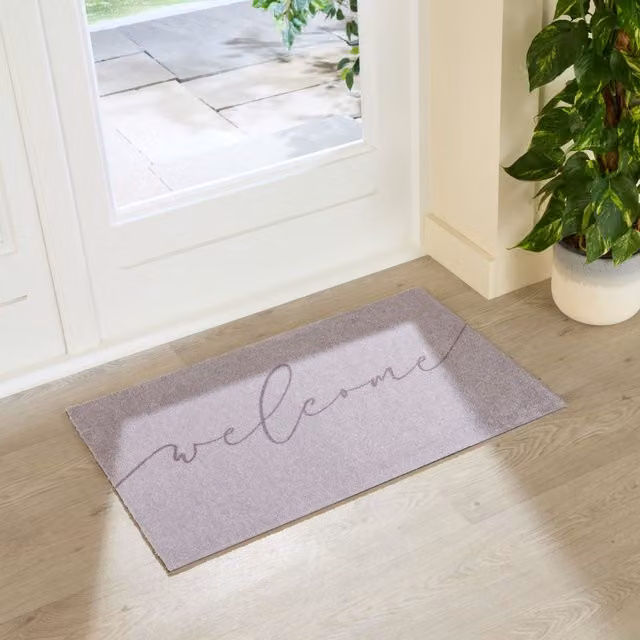 Artsy Mats Taupe Washable Non-Slip Indoor Doormat, W: 80 cm, D: 50 cm