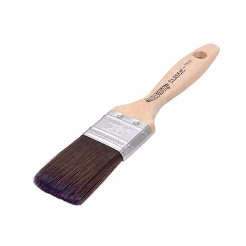 Arroworthy Classic 1.5 Angled Beaver Tail Short Handle Synthetic Paint Brush in Brown and Multicolour