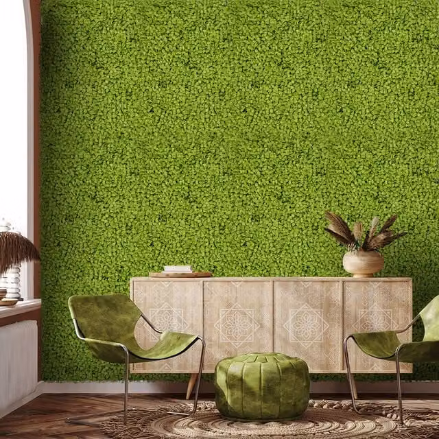 Livingandhome Milano Artificial Green Plastic Plant Wall Panel and Hedge