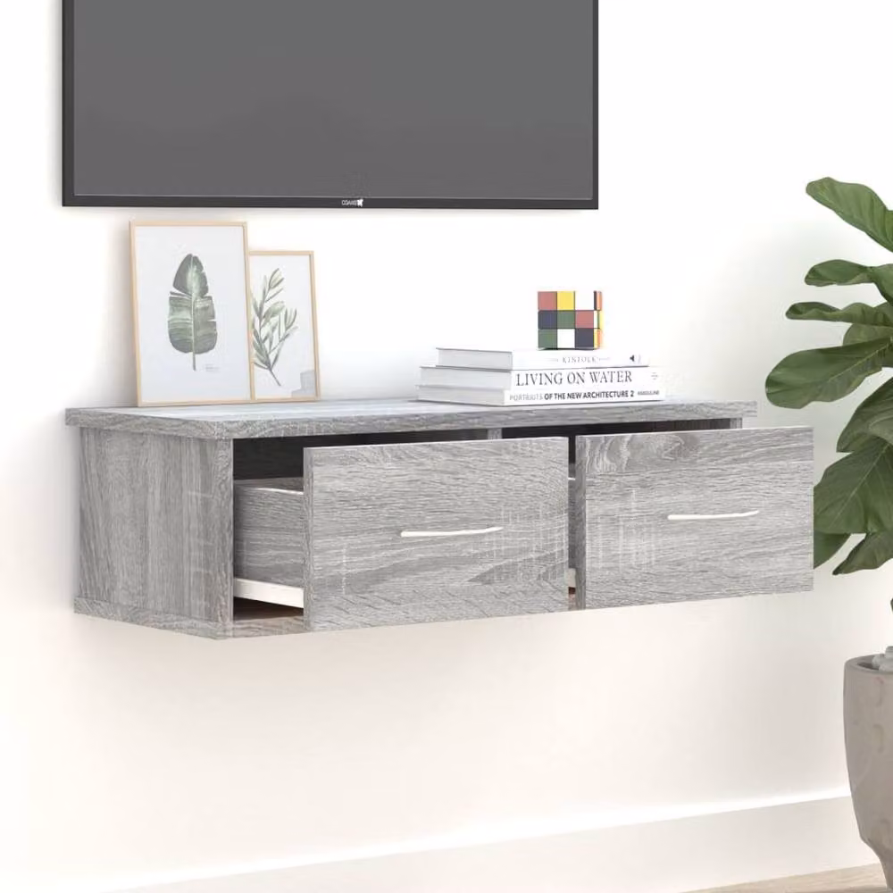 Berkfield Home Grey Sonoma Wall Mounted Cabinet W/D/H: 60 x 26 x 18.5 cm – 2