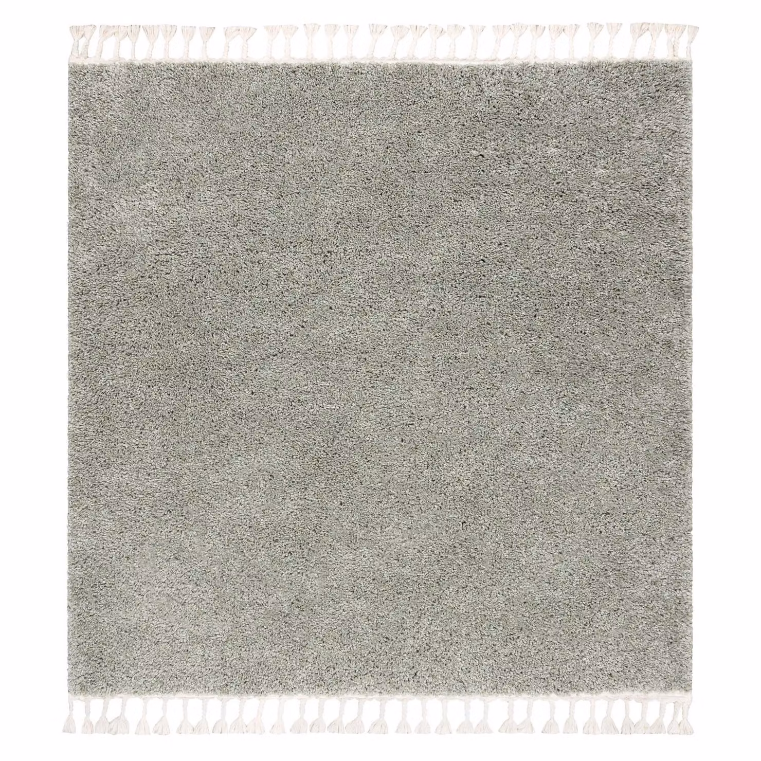 RugsX Berber Geometric Boho Square Rug in Green and Grey, W/D: 160 x 160 cm