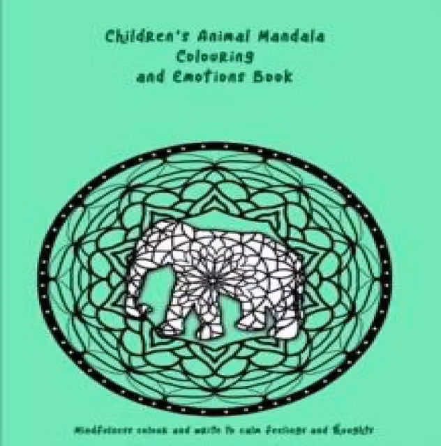 Candi Designs Children's Animal Mandala Colouring and Emotions Mindfulness Book in White