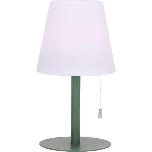idooka Outdoor LED Table Lamp, USB Rechargeable Colour Changing RGB Light with Warm White Mode, Weatherproof IP44 Design for Garden, Terrace and Balcony, Height: 30 cm, W/D/H: 16.5 x 16.5 x 30 cm, Matt Green