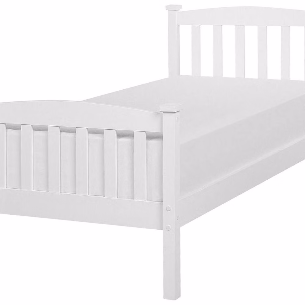 Wyld and Coco White Lacquered Pine Bed Frame, Scandinavian Style, W/D/H: 90 x 200 cm – 2