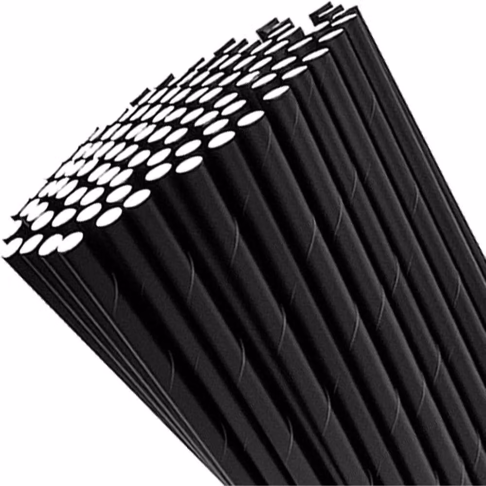 ECONX Black Paper Cocktail Straws, Pack of 250 – 2