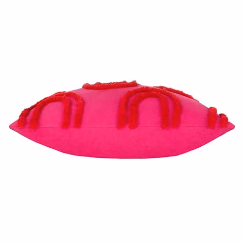 Heya Home Archie Abstract Tufted Square Cushion in Pink and Red, W/D/H: 45 x 45 x 45 cm – 5