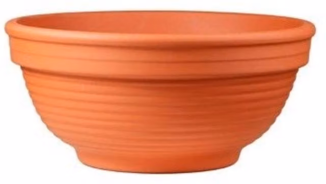 KDMD Natural Terracotta Ceramic Planter Pot in Brown and Orange, W: 23.81 cm, H: 11.2 cm – 1