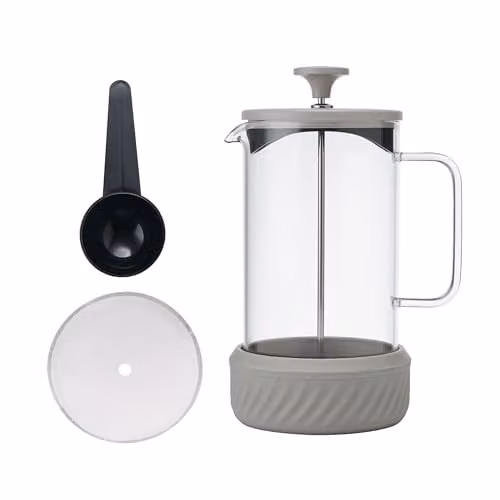 La Cafetiere Zero 8 Cup French Press Cafetiere with Removable Base, 1L, Beige/Brown