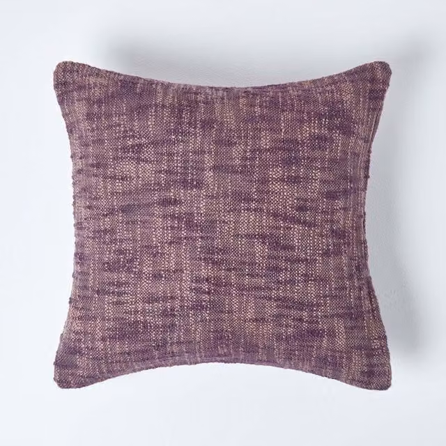 Homescapes Nirvana Cotton Cushion Cover in Mauve, W: 45 cm
