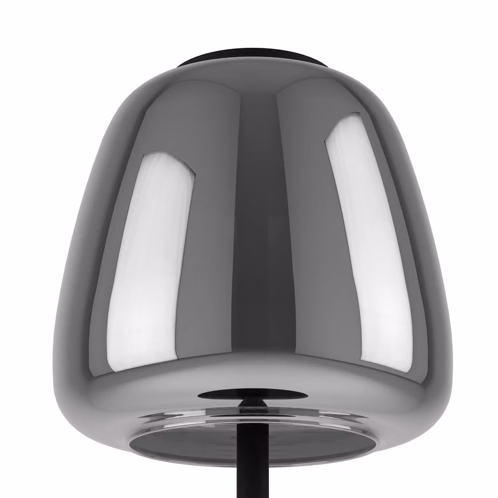 Eglo Alfero-Z Smart Control LED Table Lamp with Dimmable RGBW Lighting, Black and Chrome Glass and Metal Design – 4