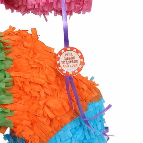 Fax Potato Number 6 Cardboard Piñata, Multicolour, W: 35 cm, D: 7.5 cm, H: 50 cm – 3