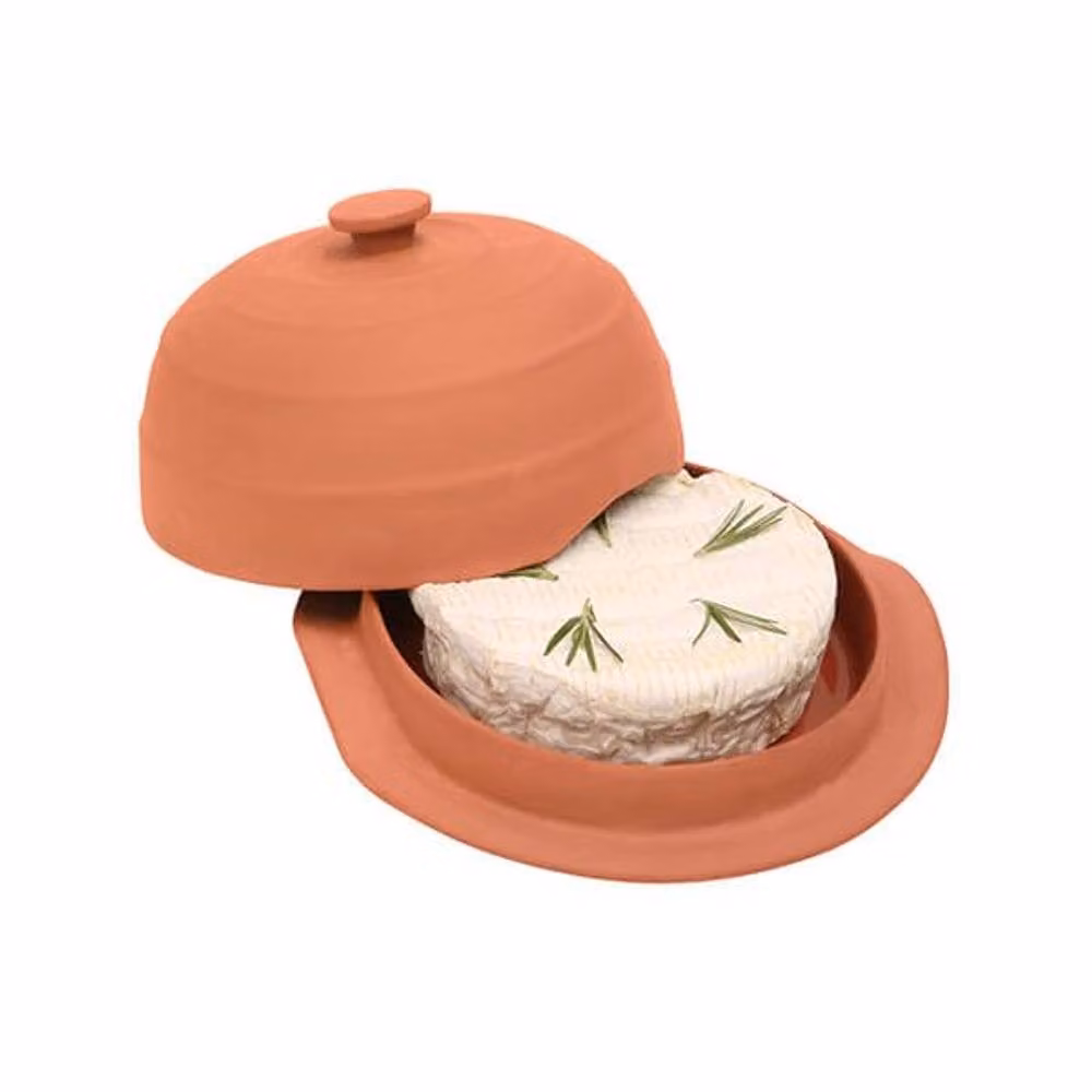 dexam Terracotta Ceramic Cheese Baker Cocotte with Lid, Orange/Brown – 2
