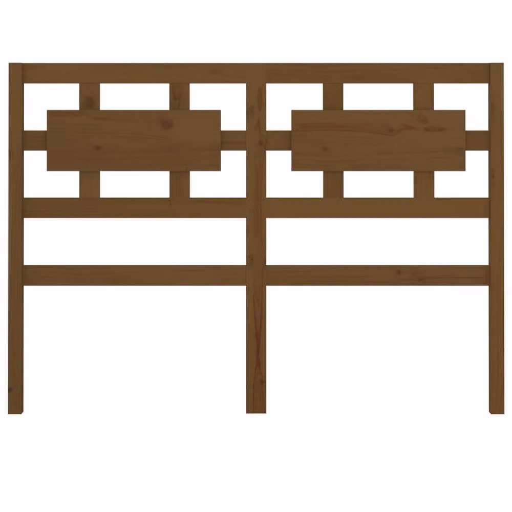 Berkfield Home Rustic Solid Wood Pine Bed Headboard in Honey Brown, W: 125.5 cm, D: 4 cm, H: 100 cm – 3